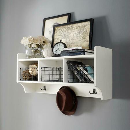 CROSLEY Fremont Entryway Shelf, Distressed White CF6018-WH